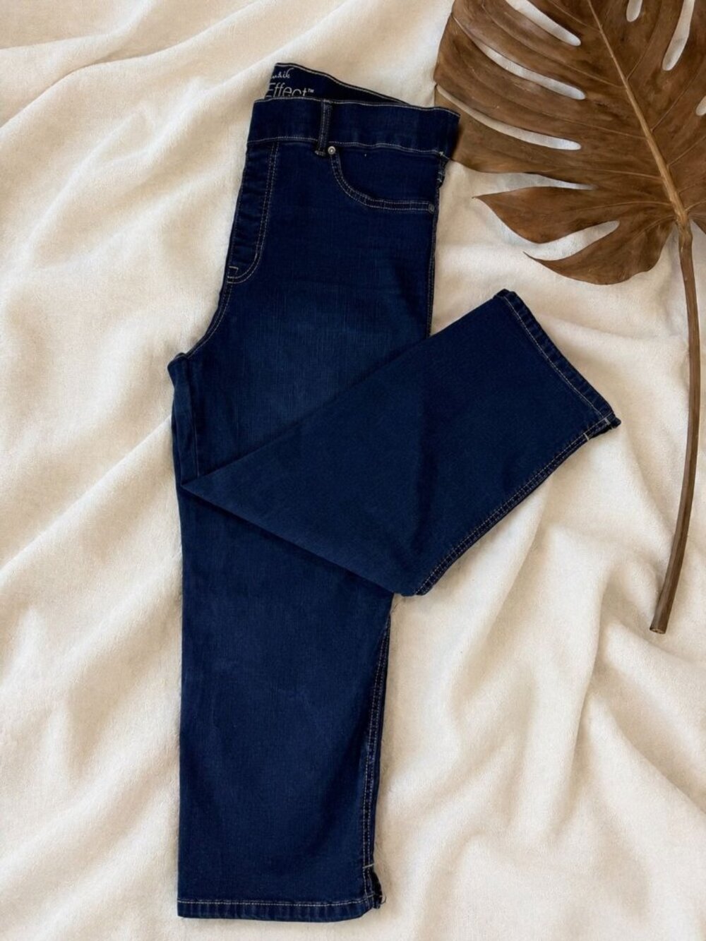 Gloria Vanderbilt Shape Effect Capri Jeans Women Size 16 High Rise Dark Wash